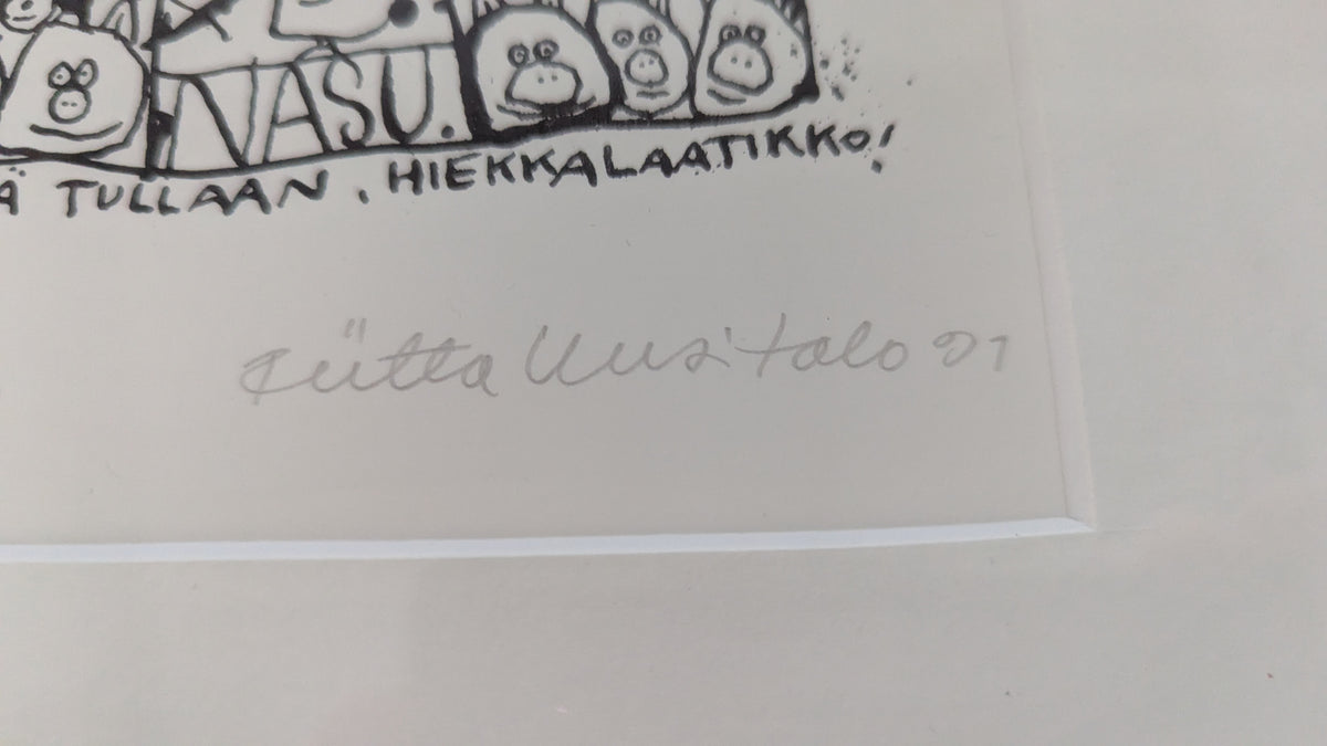 Riitta Uusitalo - Nasu Strippi (Signeerattu, Numeroitu, 1991)