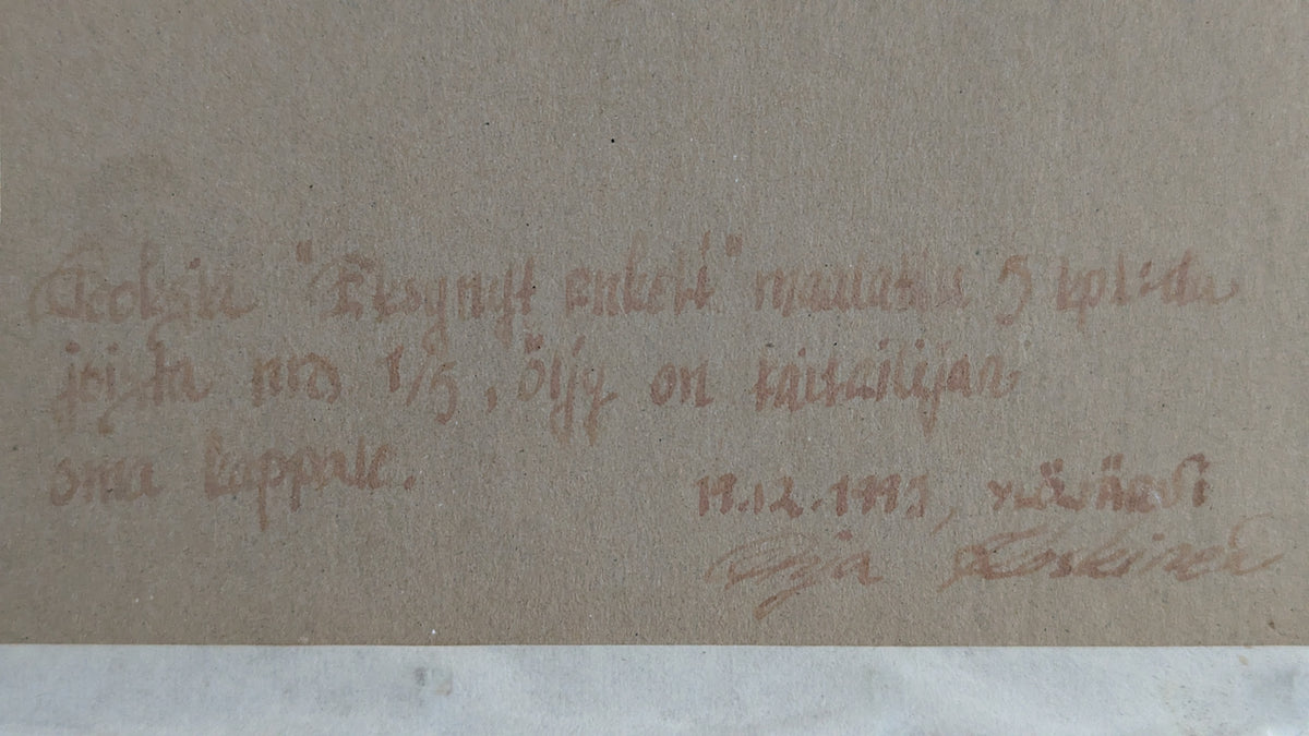 Arja Koskinen - Eksynyt Enkeli (Signeerattu Pastellimaalaus 1995)