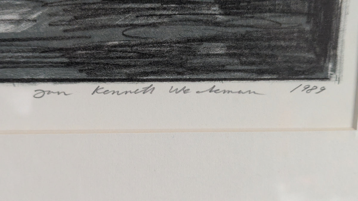 Jan Kenneth Weckman - Scen (ISO, Signeerattu Litografia 1989)