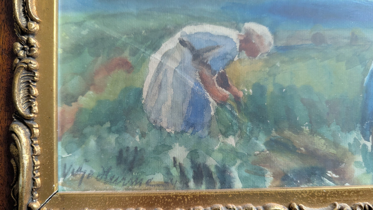Viljo Hurme - Signeerattu Akvarellimaalaus (1942)