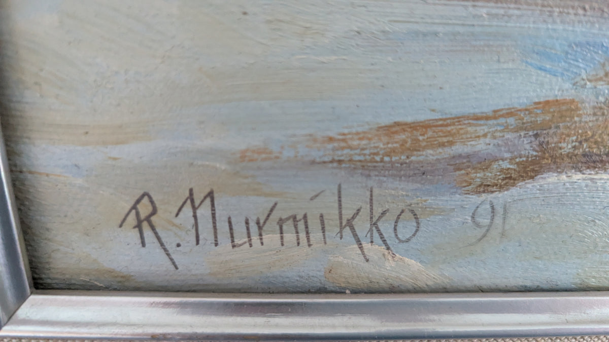 Reima Nurmikko - Signeerattu Öljyvärimaalaus (ISO, 1991)