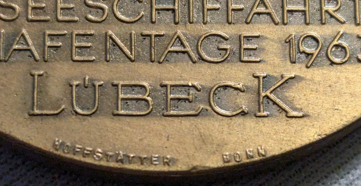 Carl Hoffstätter - Itämerenkulun Ja Satamapäivät Lübeckissä 1963 Mitali