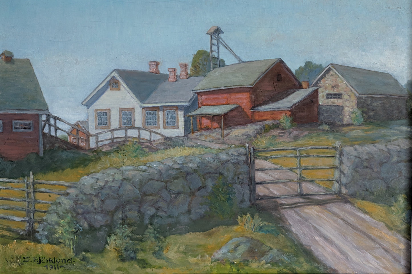 S.Björklund - Signeerattu Öljyvärimaalaus (1911)