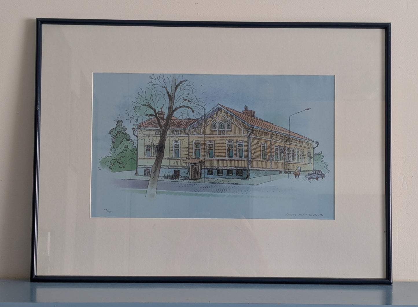Raimo Huittinen - Porin Mieslaulun Talo (Signeerattu Grafiikka 1990)