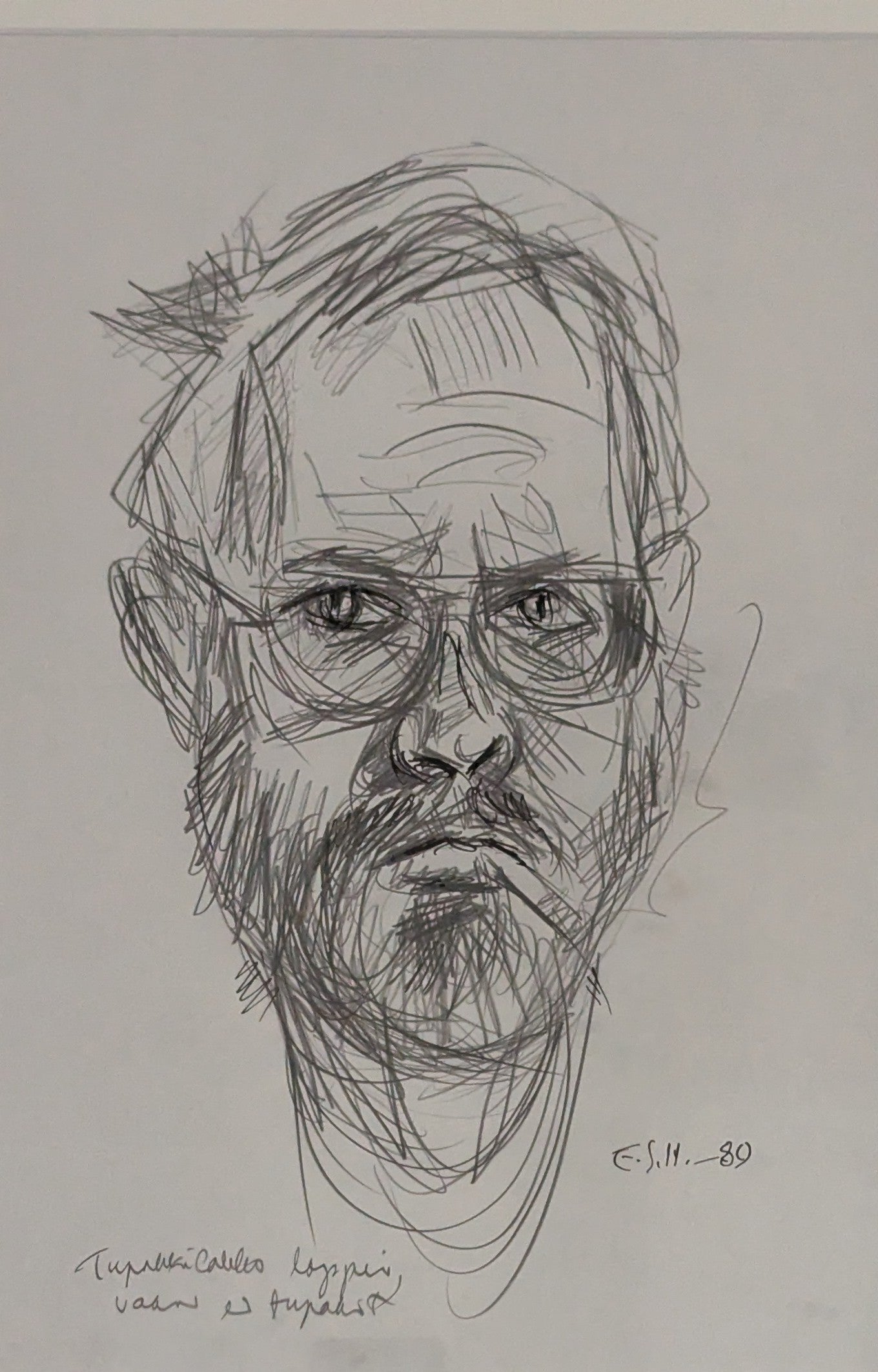 Erkki Sakari Heinonen - Tupakkalakko Loppui Vaan Ei Tupakat (Sign. Lyijypiirros)