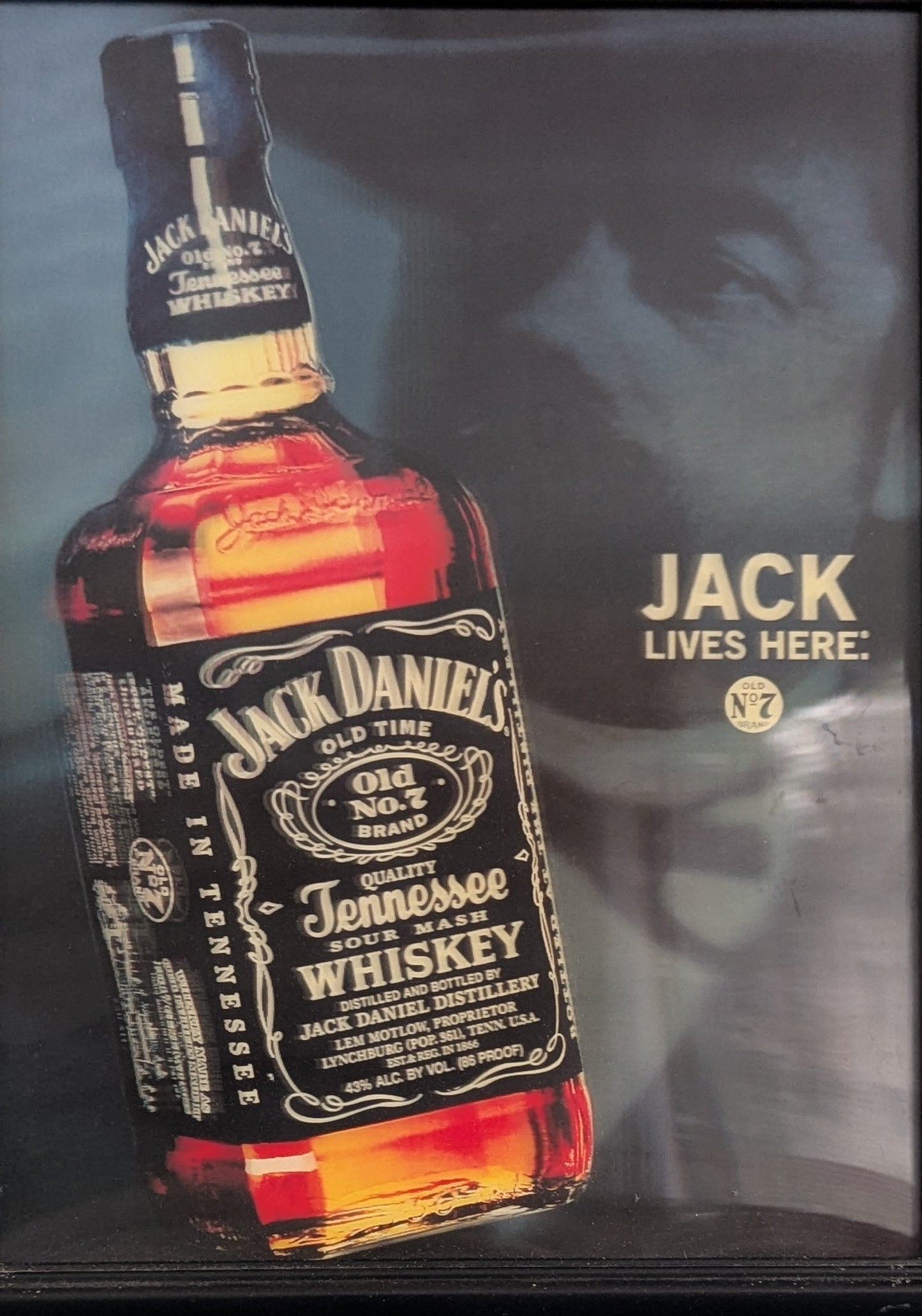 Jack Daniel's Jack Lives Here 3D Hologrammi Taulu
