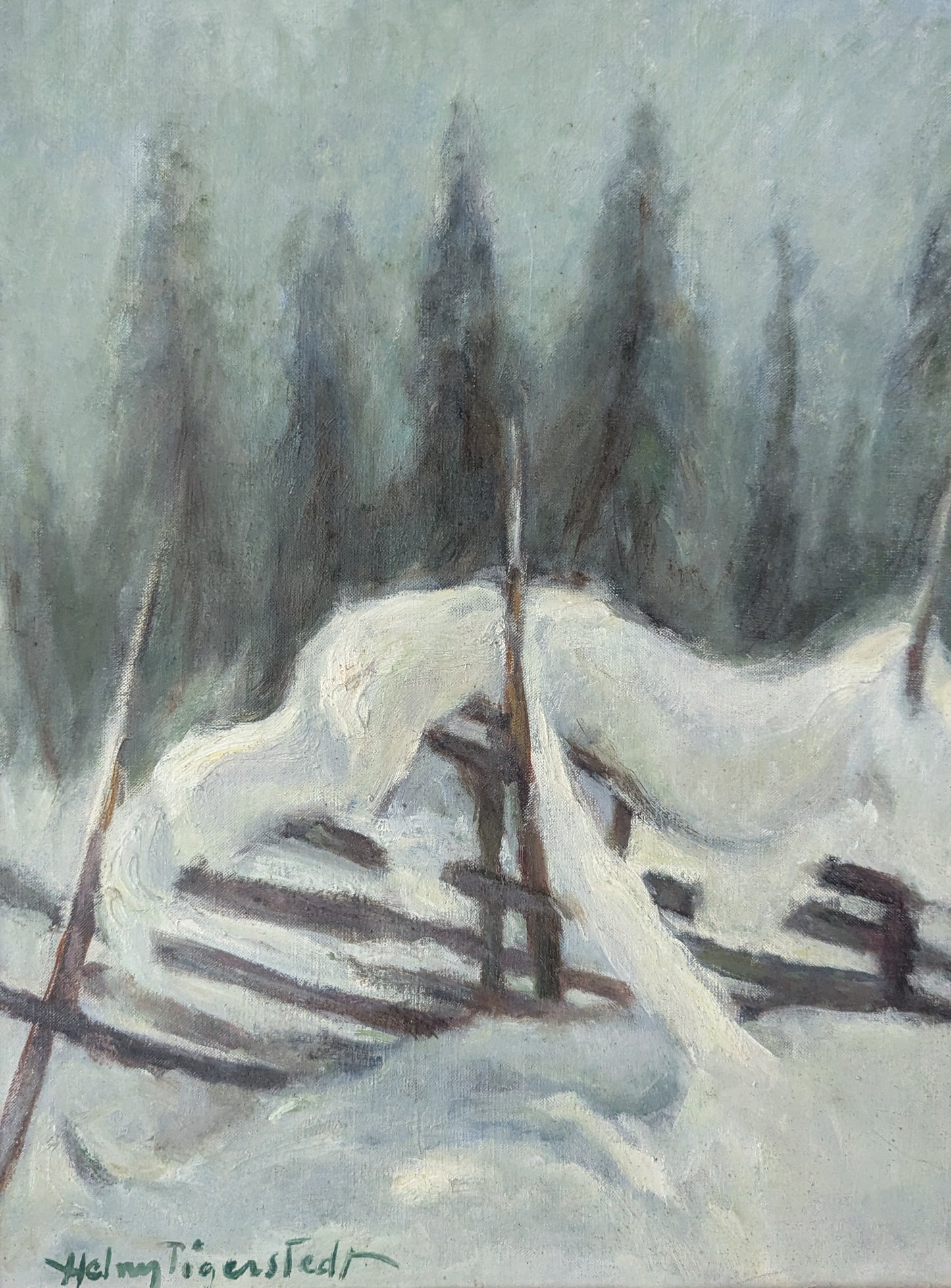 Helny Tigerstedt - Signeerattu Öljyvärimaalaus