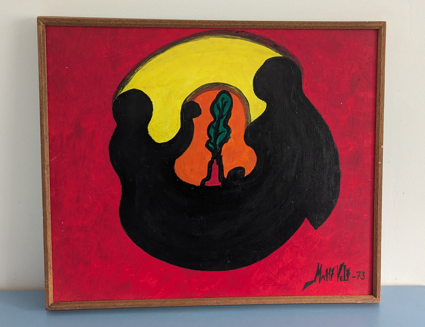 Matti Velt - Signeerattu Akryylimaalaus (1973)