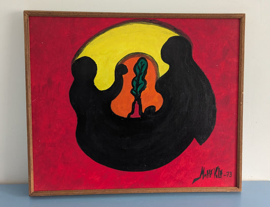 Matti Velt - Signeerattu Akryylimaalaus (1973)
