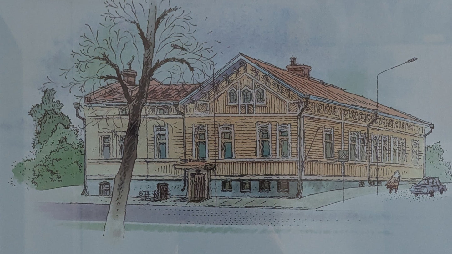 Raimo Huittinen - Porin Mieslaulun Talo (Signeerattu Grafiikka 1990)