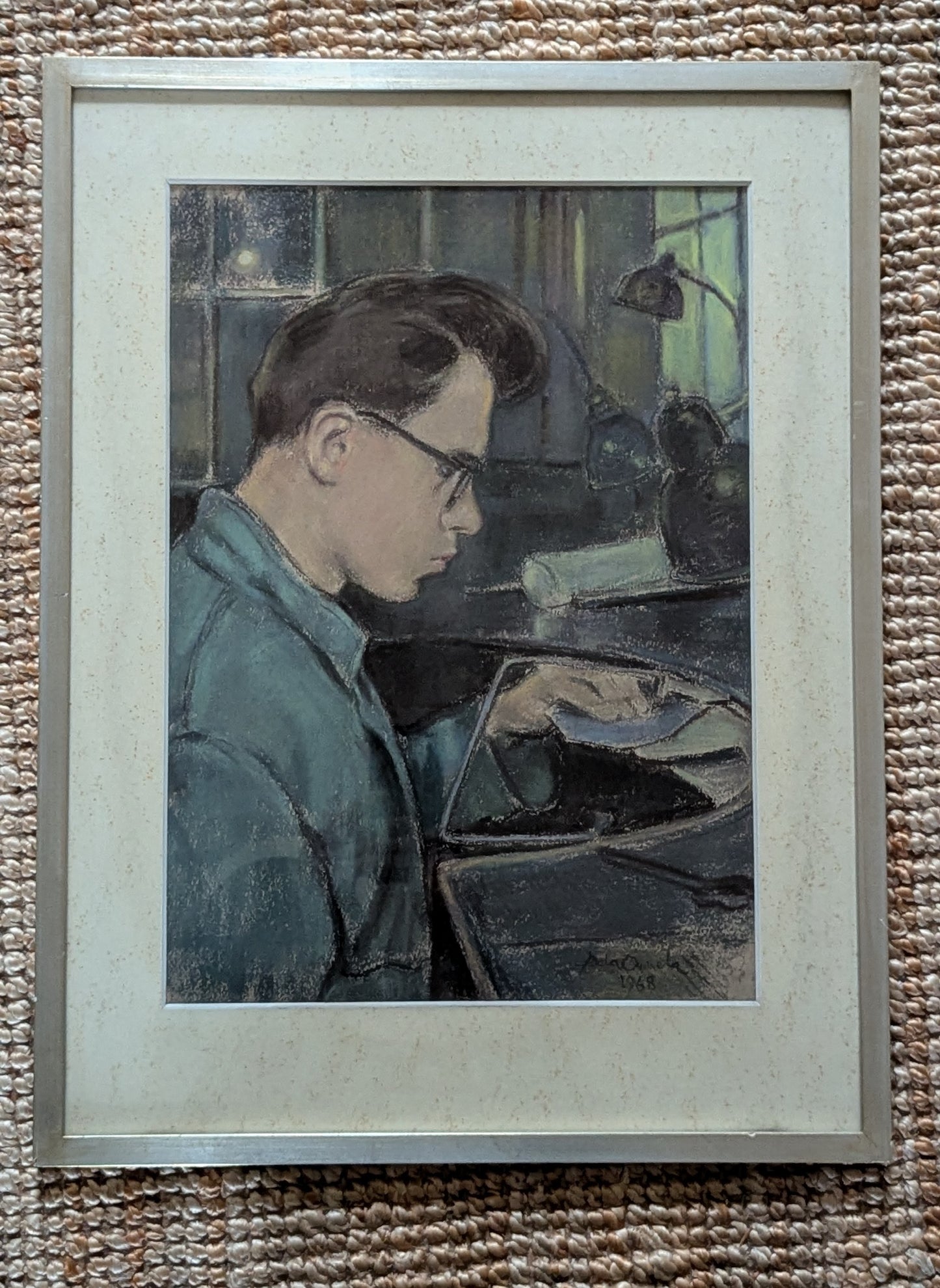 Ada Onnela - Signeerattu Pastellimaalaus (1968)