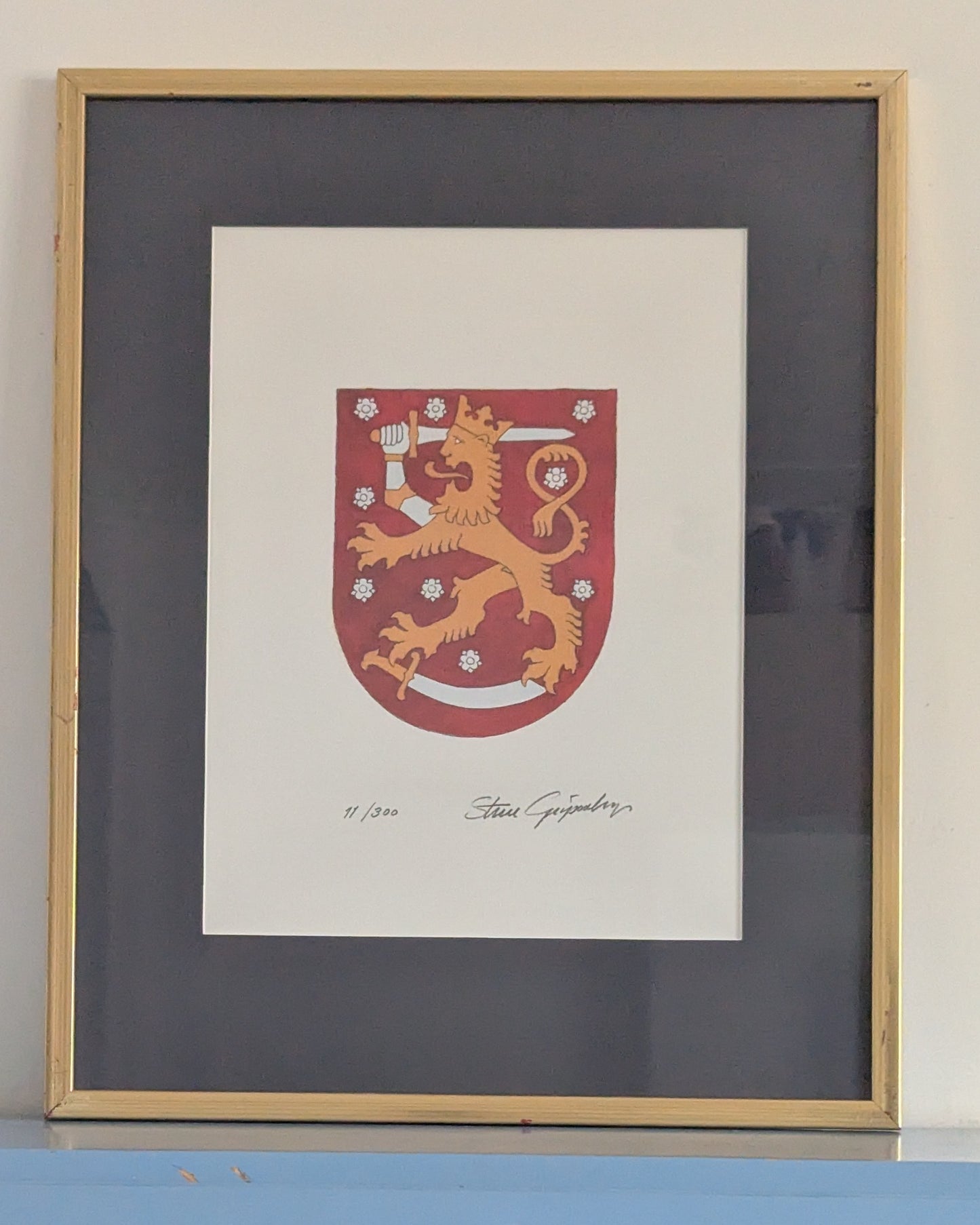 Sture Gripenberg - Suomen Vaakuna (Signeerattu ja Numeroitu Litografia)