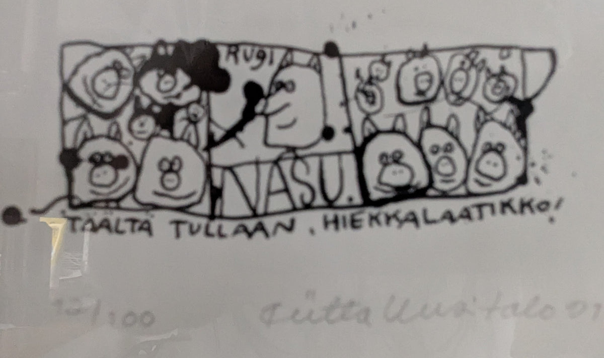 Riitta Uusitalo - Nasu Strippi (Signeerattu, Numeroitu, 1991)