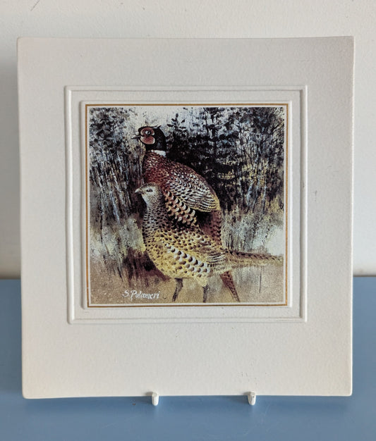 Kermansavi - Riistalinnut Fasaani Seinälaatta (1997-1999, Seppo Polameri)