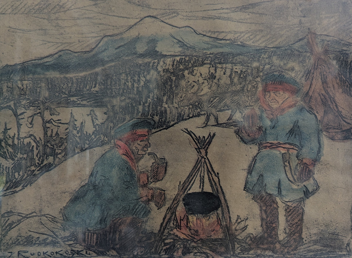 Jalmari Ruokokoski - Lappi Aiheinen Etsaus