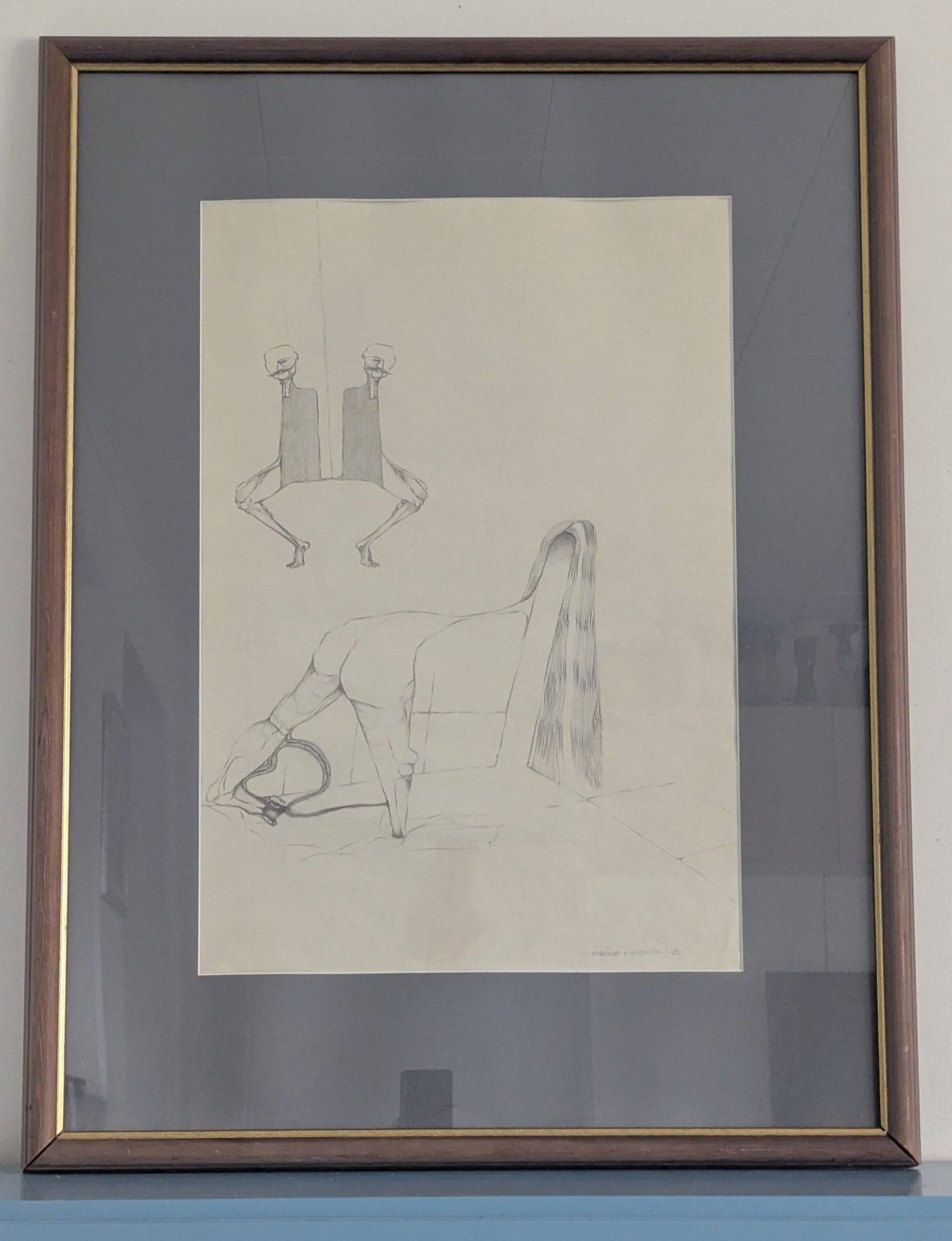 Raimo Kanerva - Signeerattu Uniikki Lyijykynäpiirros (1965)