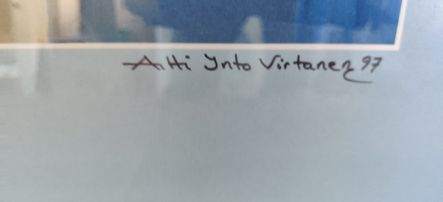 Antti Into Virtanen Signeerattu Painoteos 1997