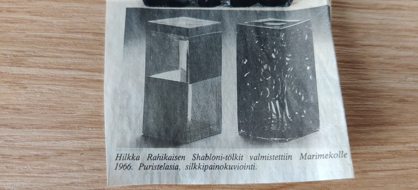 Marimekko Shabloni Maljakko (Hilkka Rahikainen, 1966)