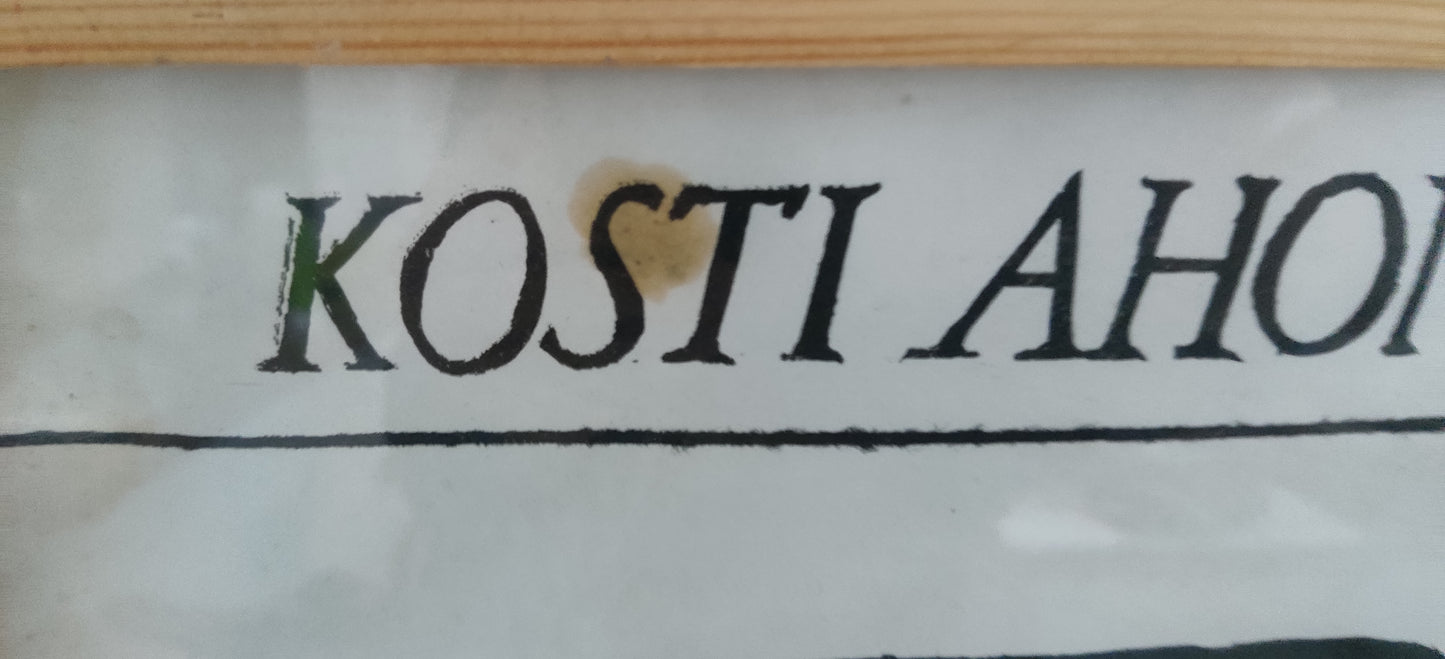 Kosti Ahonen Lahden Taidemuseo Näyttelyjuliste Vuodelta 1979