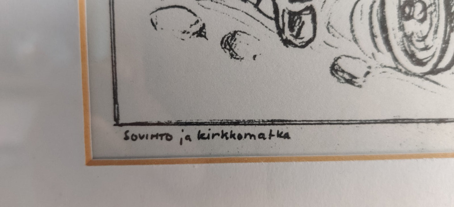 Sovinto ja Kirkkomatka (Signeerattu Etsaus, 1985)