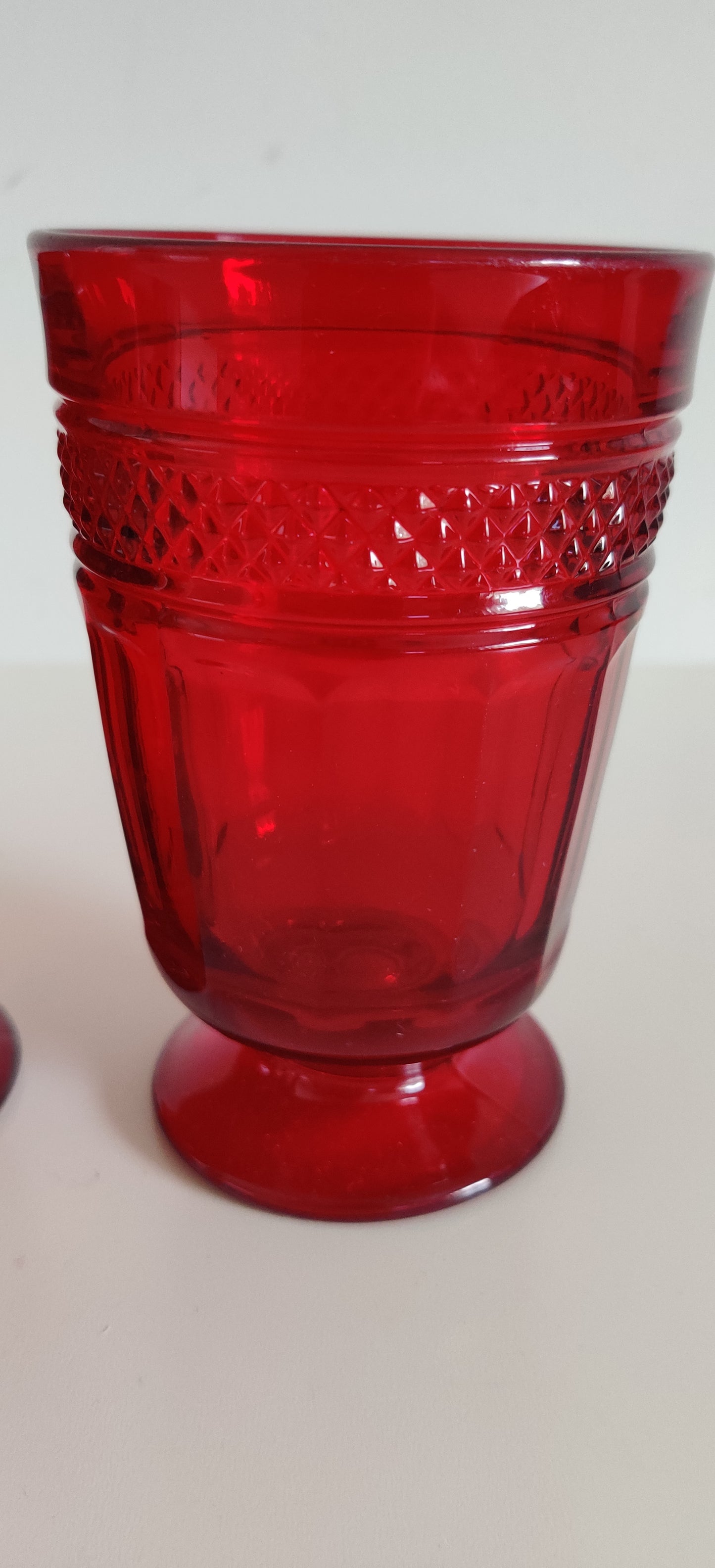 Viking Art Glass - Mt. Vernon Red Juomalasi (3kpl, Jalallinen)