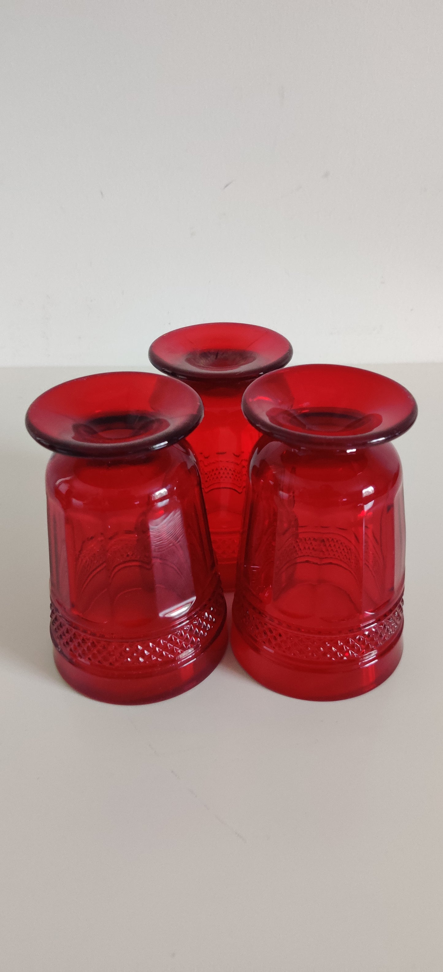 Viking Art Glass - Mt. Vernon Red Juomalasi (3kpl, Jalallinen)