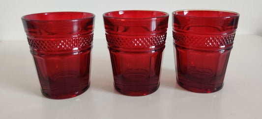 Viking Art Glass - Mt. Vernon Red Juomalasi (3kpl)