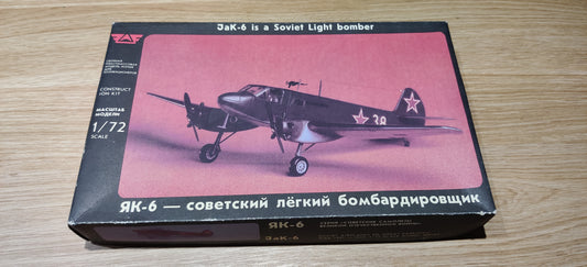 Alfa - Yakovlev Yak-6 Koottava Pienoismalli (1:72)