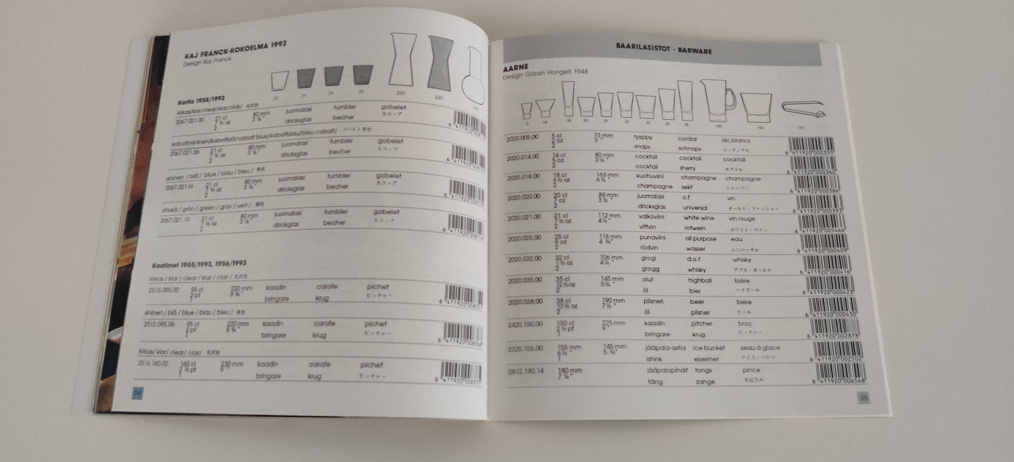 Iiittala Tuotekuvasto / Kokoelma 1993 (80-sivua)