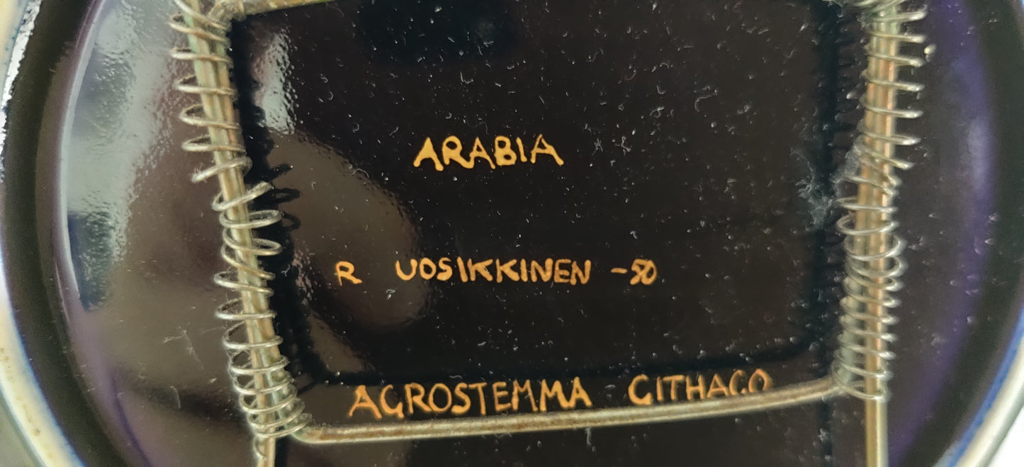 Arabia Aurankukka Seinälautanen (1950, Sign. Raija Uosikkinen)