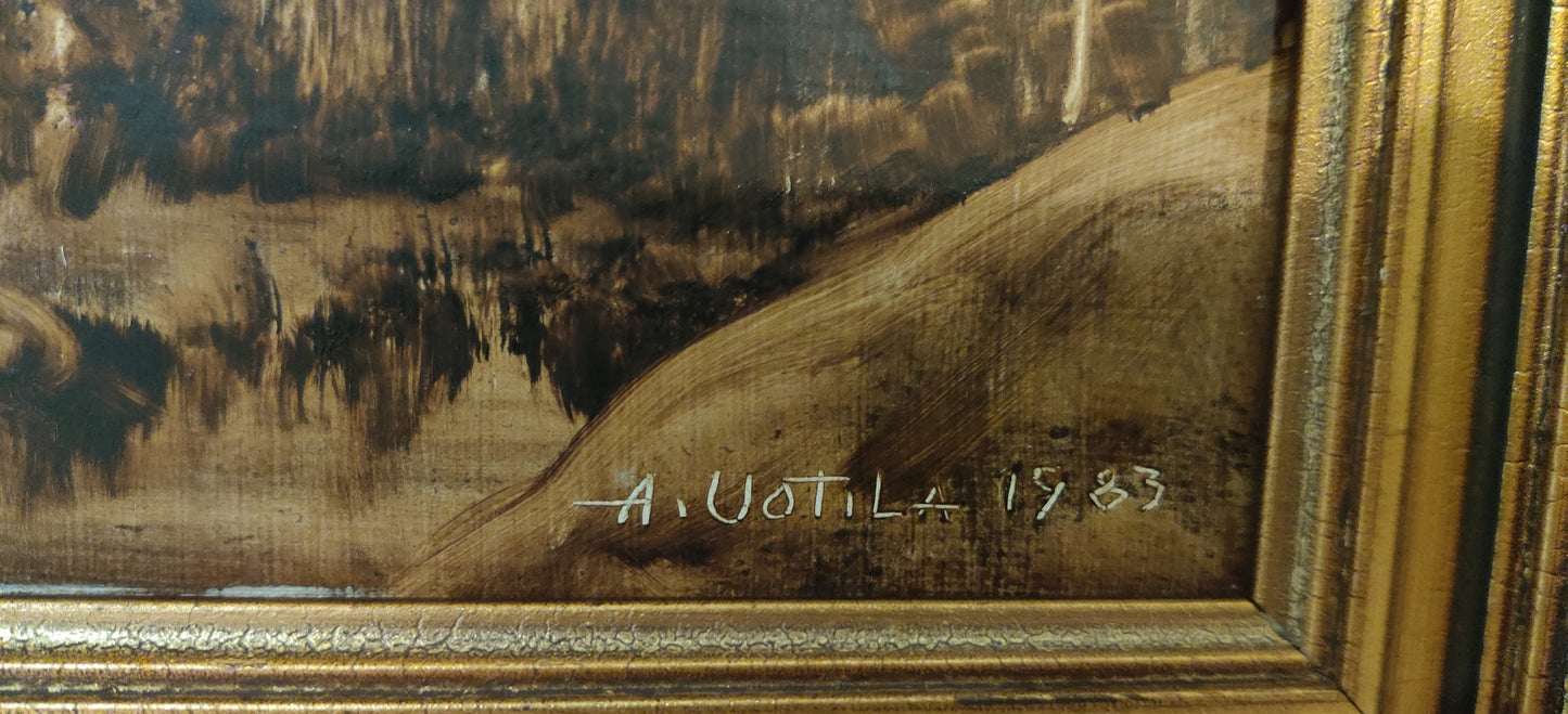 Aulis Uotila - Signeerattu Öljyvärimaalaus (1983)