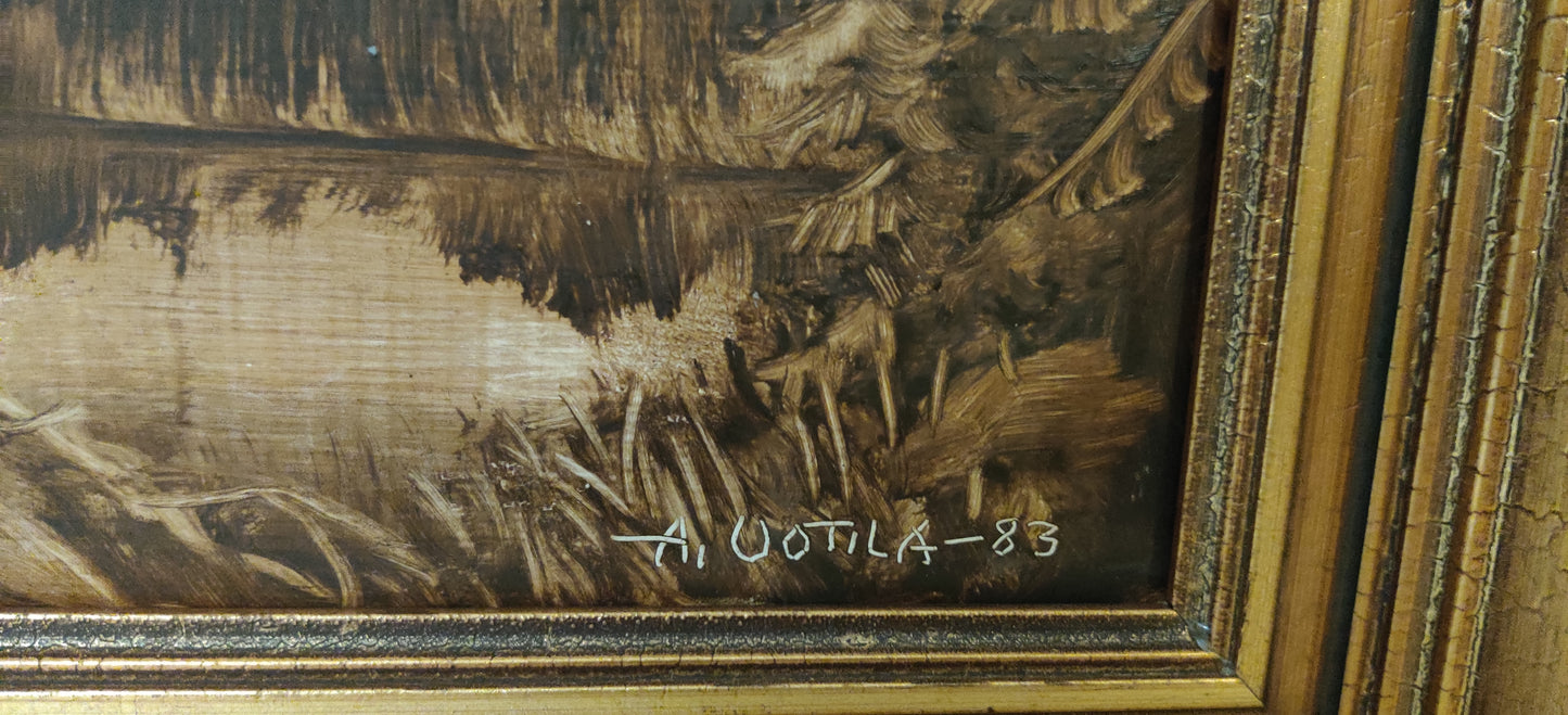 Aulis Uotila - Signeerattu Öljyvärimaalaus (1983)