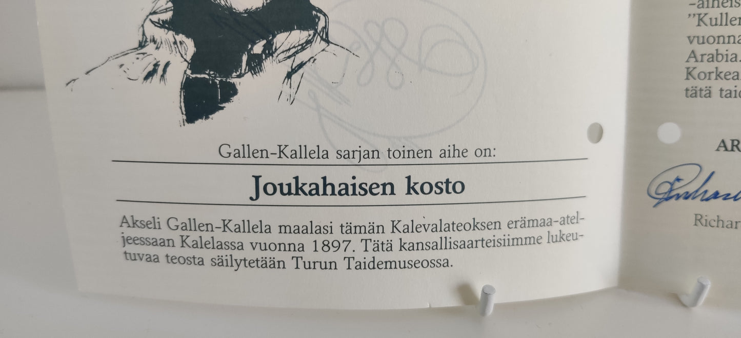 Arabia Joukahaisen Kosto Seinälautanen (1982)