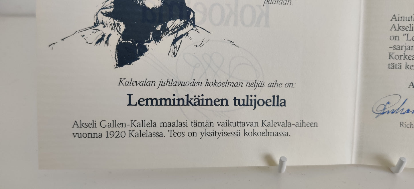 Arabia Lemminkäinen Tulijoella Seinälautanen (1985)