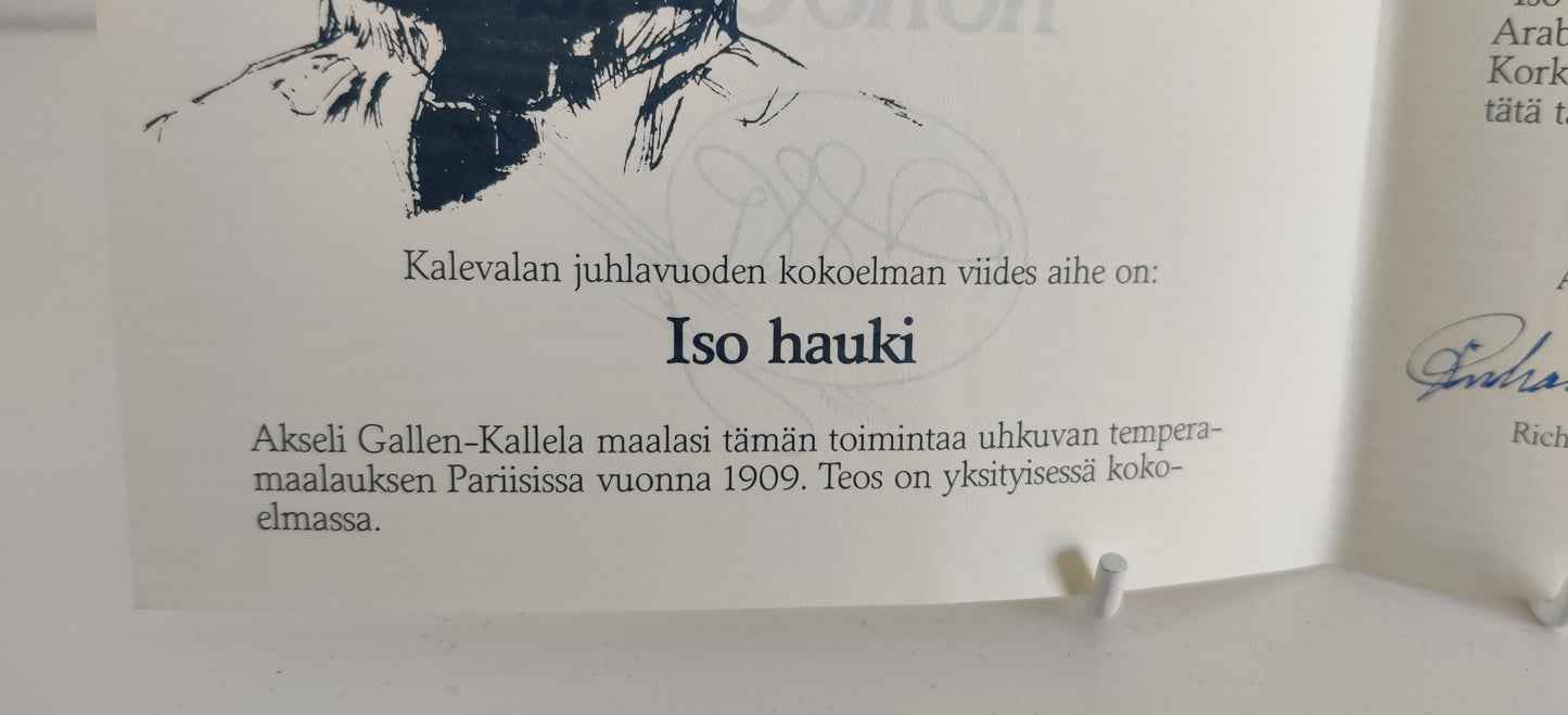 Arabia Iso Hauki Seinälautanen (1985)