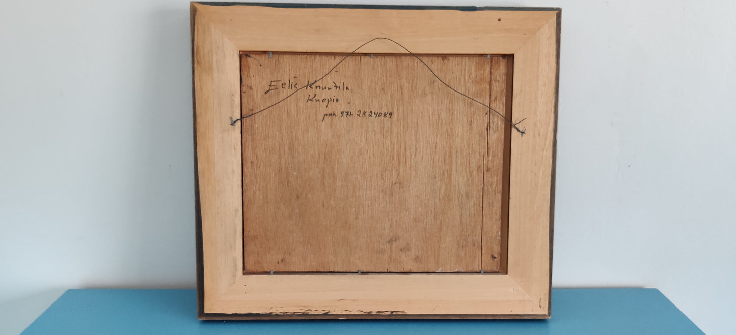 Eelis Knuutila - Signeerattu Marmoroitu Öljyvärimaalaus (1994)