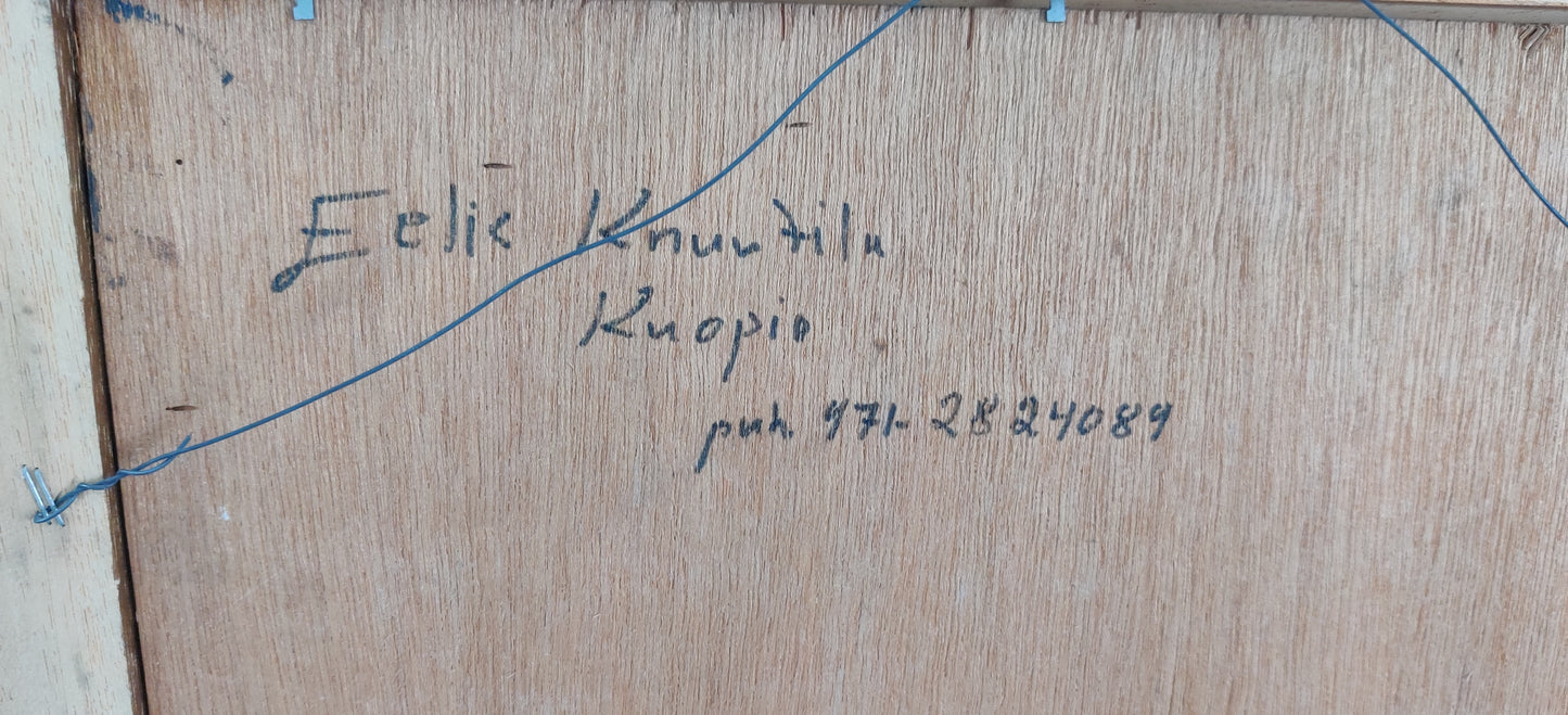 Eelis Knuutila - Signeerattu Marmoroitu Öljyvärimaalaus (1994)