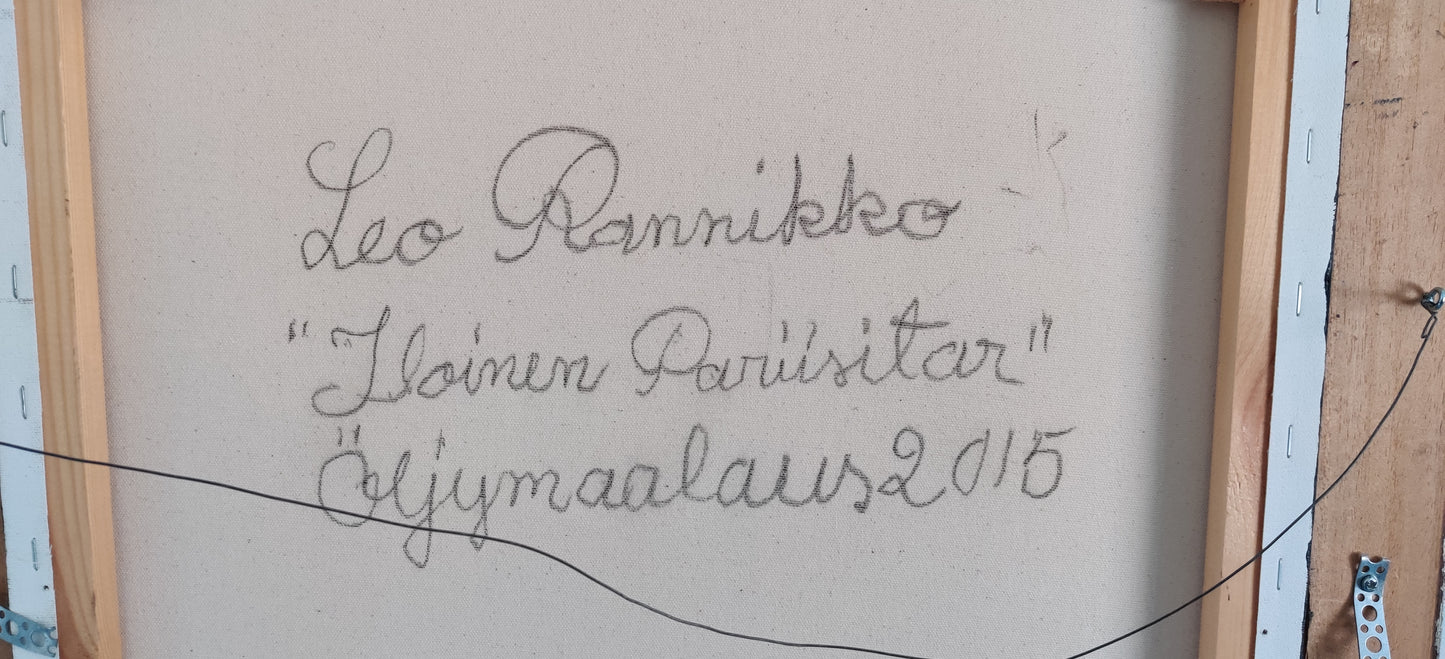 Leo Rannikko - Iloinen Pariisitar (Sign. Öljyvärimaalaus 2015)