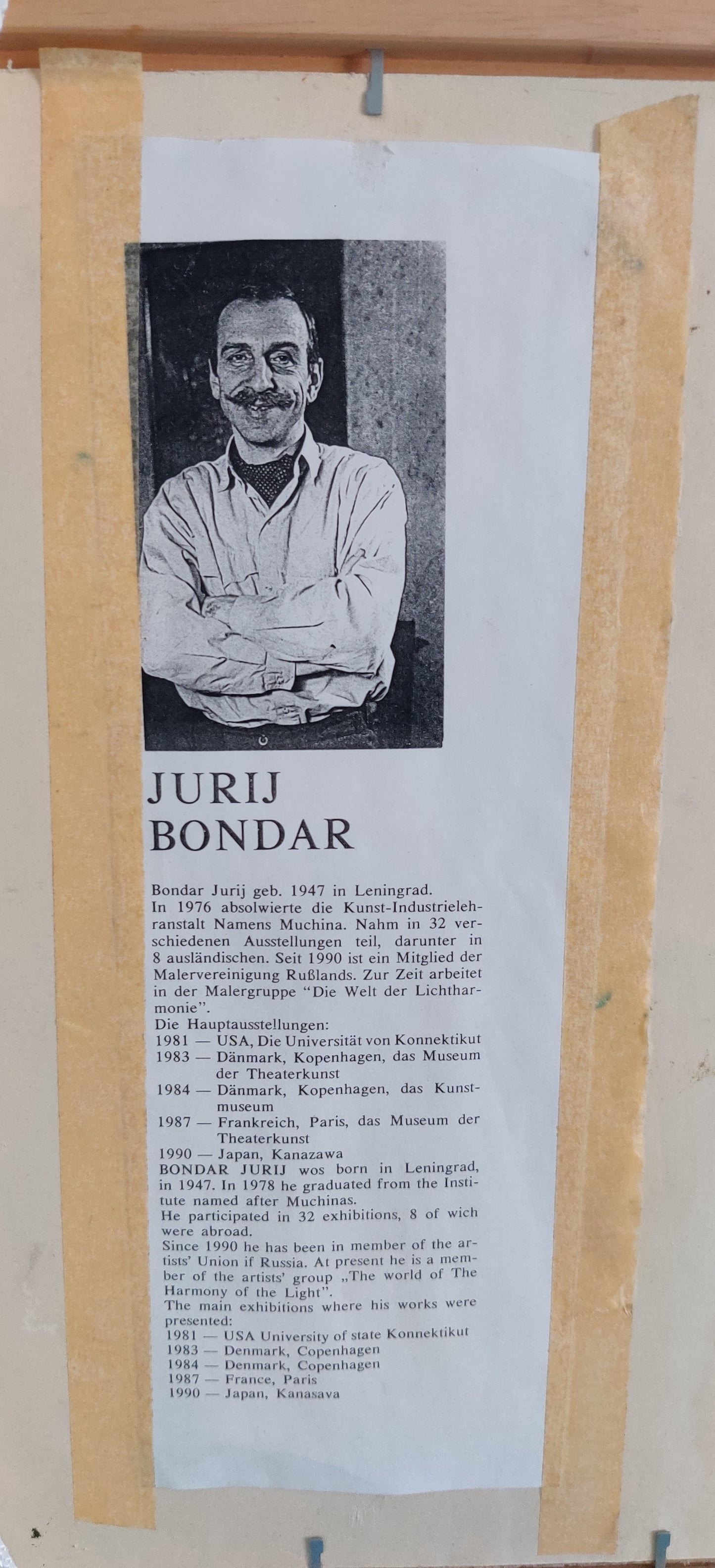 Juri Bondar - Signeerattu Öljyvärimaalaus