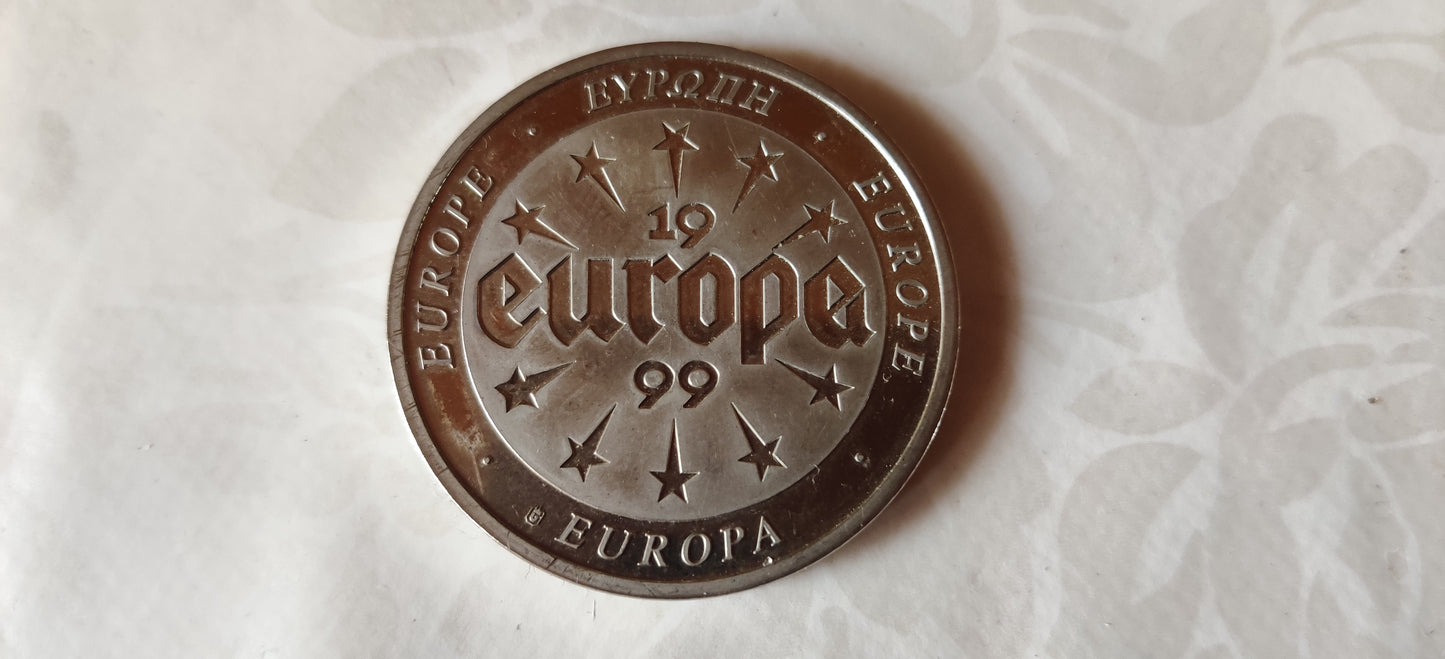 Europa 1999 Medaljongi + Alkuperäiset Materiaalit