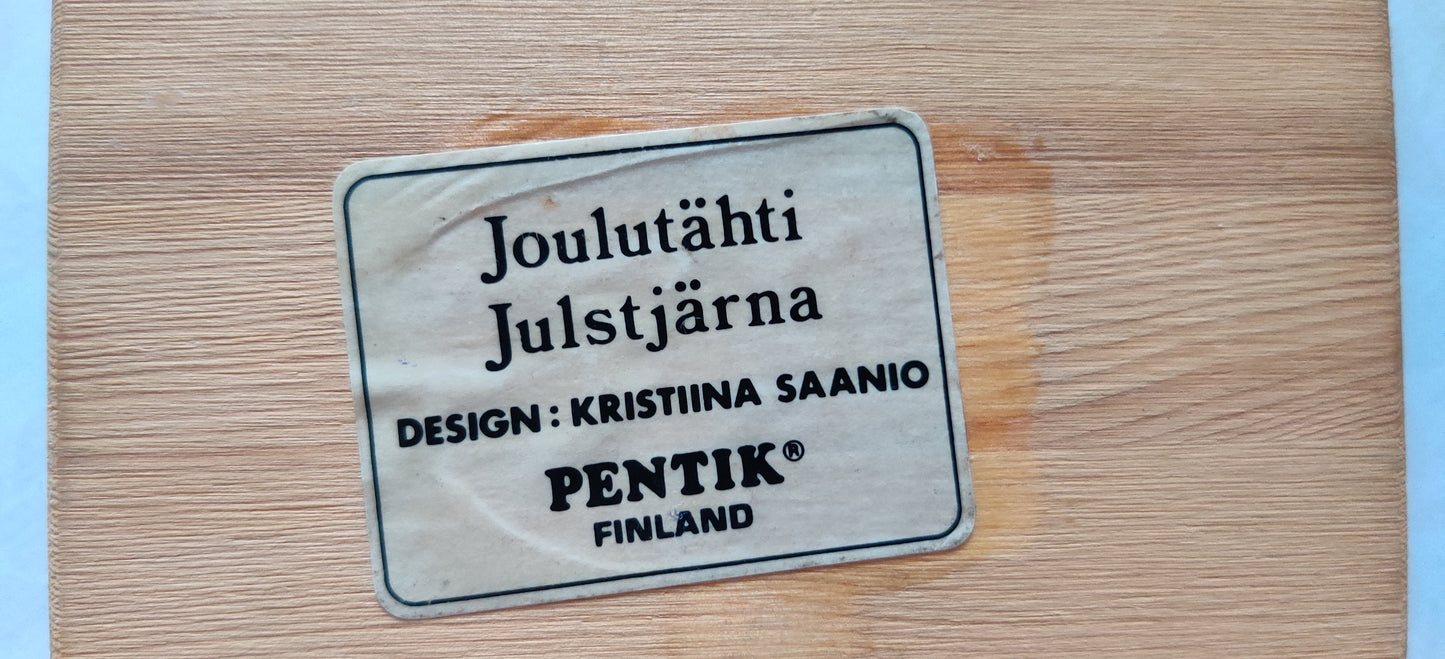 Pentik Joulutähti Seinälaatta (Kristiina Saanio)