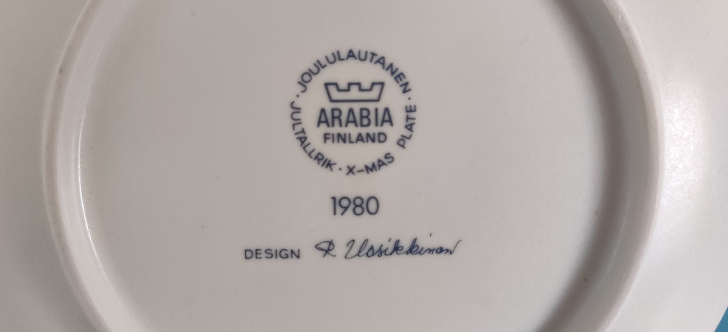 Arabia Joululautanen 1980 (Raija Uosikkinen)