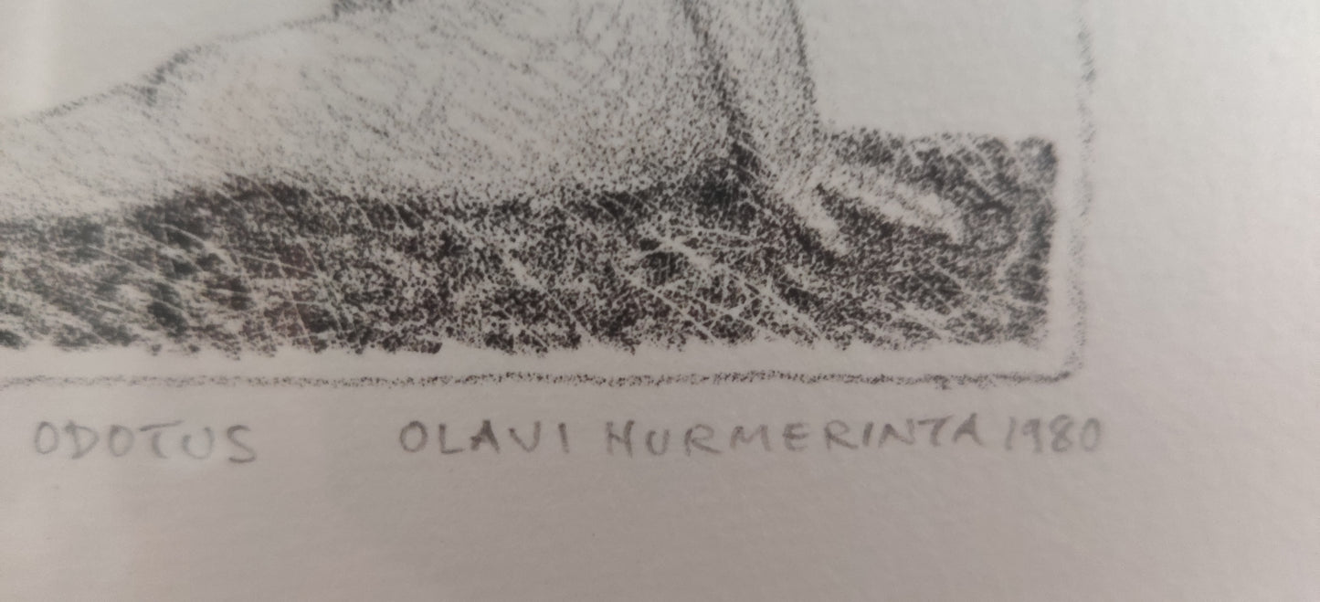 Olavi Hurmerinta - Odotus (Signeerattu Litografia 1980)