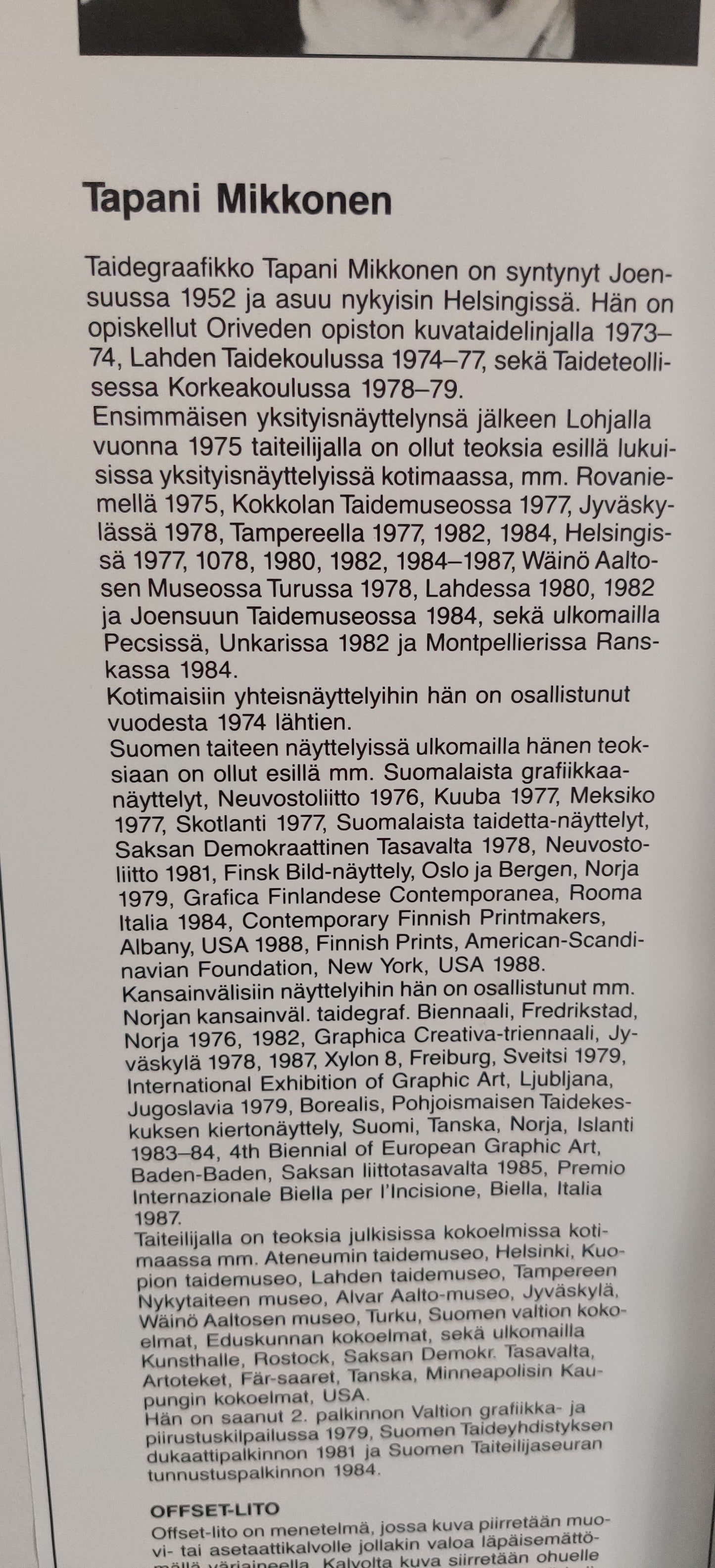 Tapani Mikkonen - 8 1/2 (Signeerattu Grafiikka 1989)