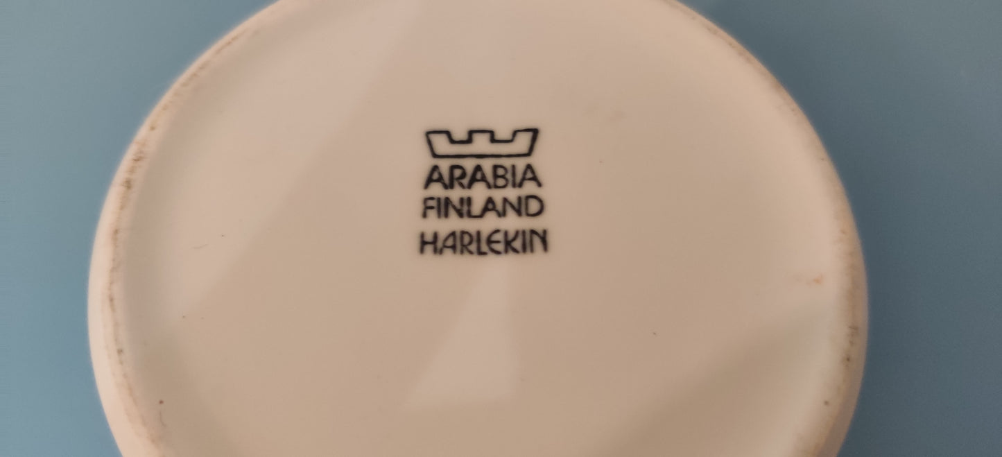 Arabia Harlekin Red Hat Sokerikko ja Kermakko (Inkeri Leivo)