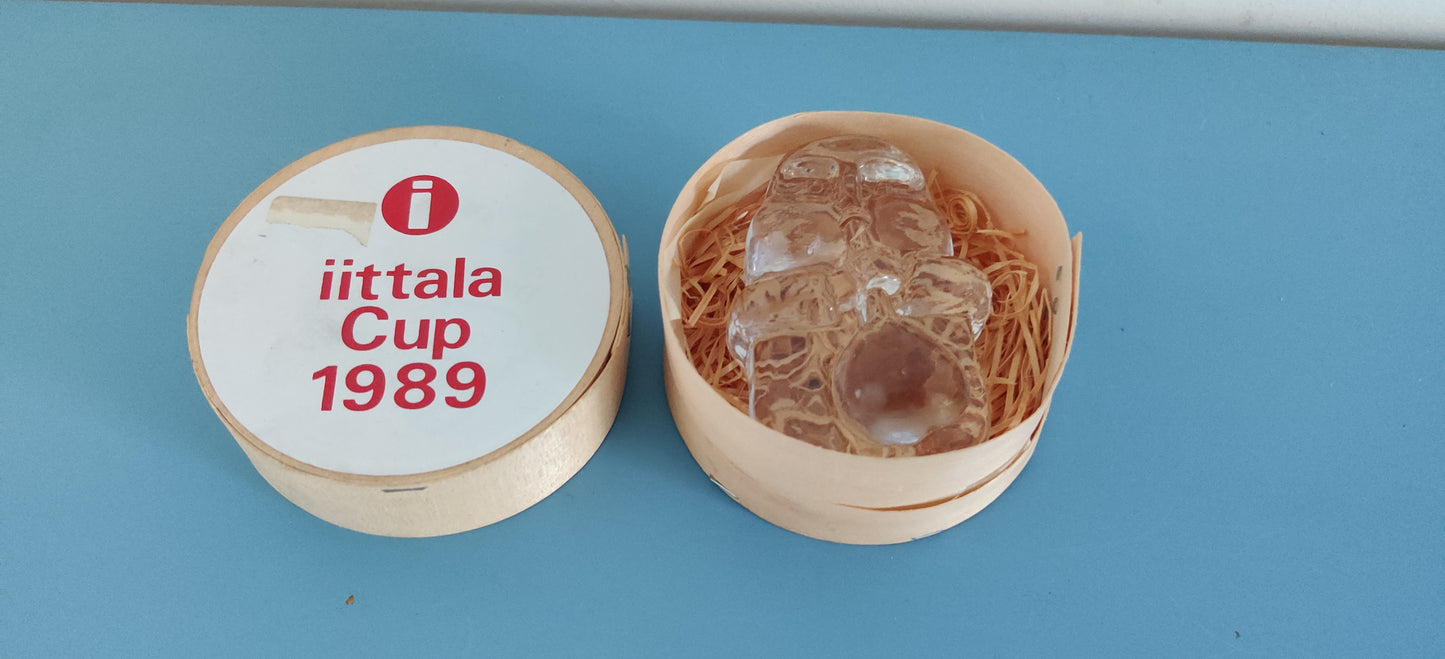 Iittala Lasinpuhaltaja Lasipaino (Iittala Cup 1989, Alk. paketissa)