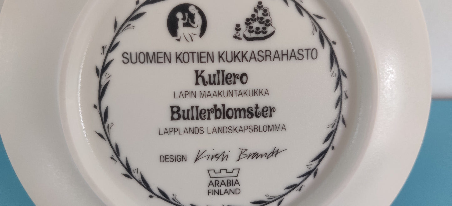 Arabia - Kullero Seinälautanen (Lapin Maakuntakukka, Kirsti Brandt)