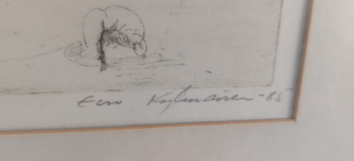 Eero tai Eino Kylmänen - Signeerattu Grafiikka (1985)