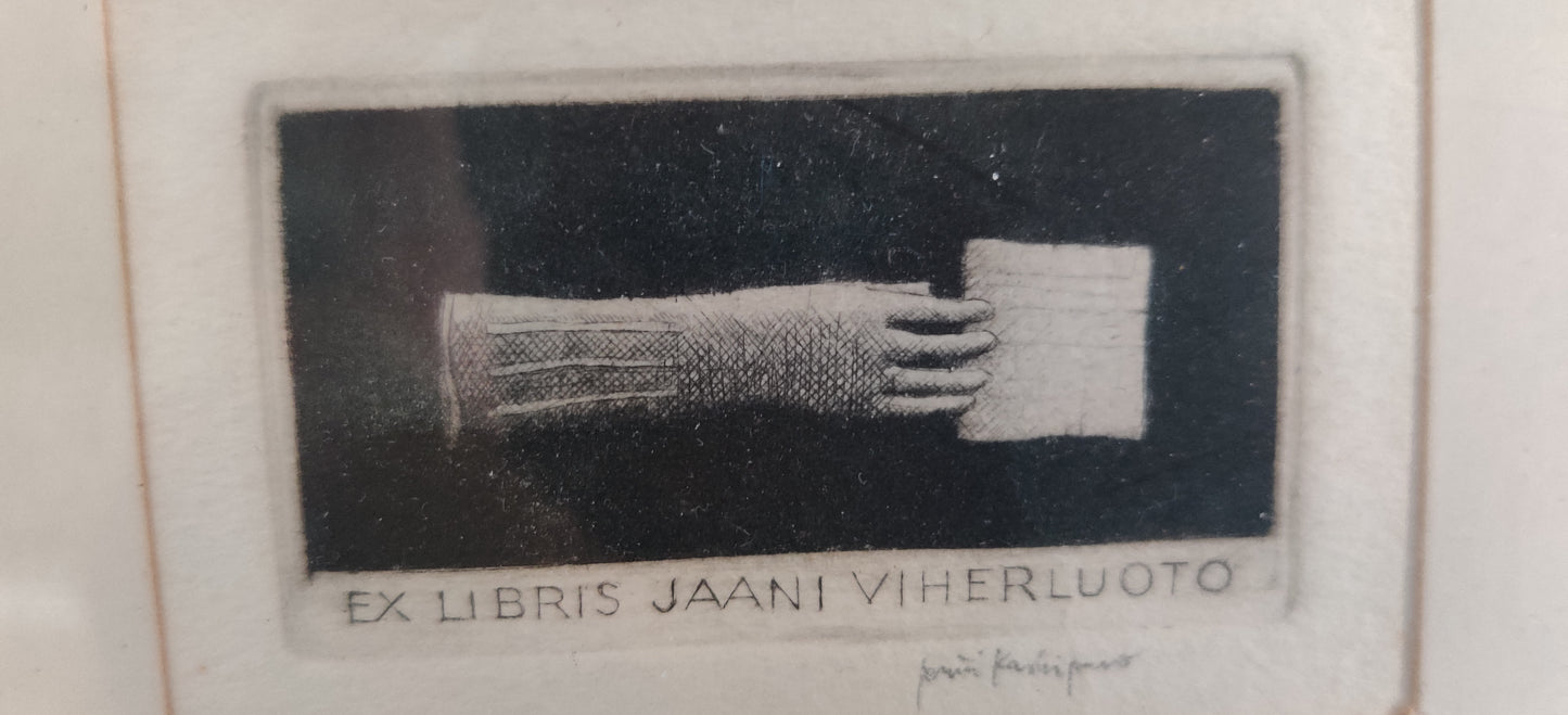 Pentti Kaskipuro - Ex Libris Jaani Viherluoto (Signeerattu)