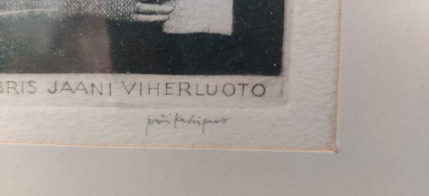 Pentti Kaskipuro - Ex Libris Jaani Viherluoto (Signeerattu)